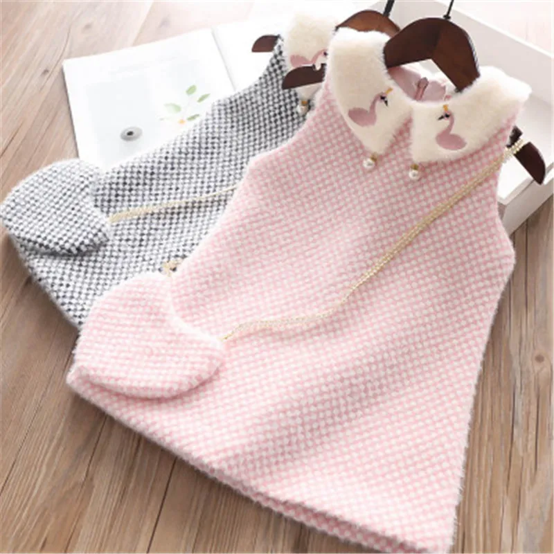 Owligbaby/ ; 5 шт.; зимнее лоскутное платье принцессы для девочек; детское платье в клетку; одежда для детей с сумочкой