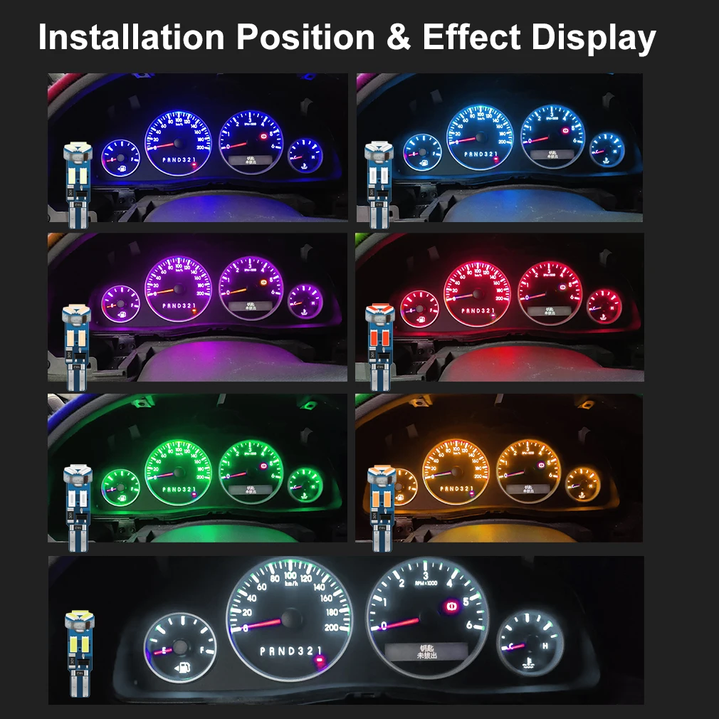 T5 W3W W1.2W 17 37 73 74 LED  ڵ   Ǳ , ڵ ȭƮ   ο ׸ ũ 12V, 10 