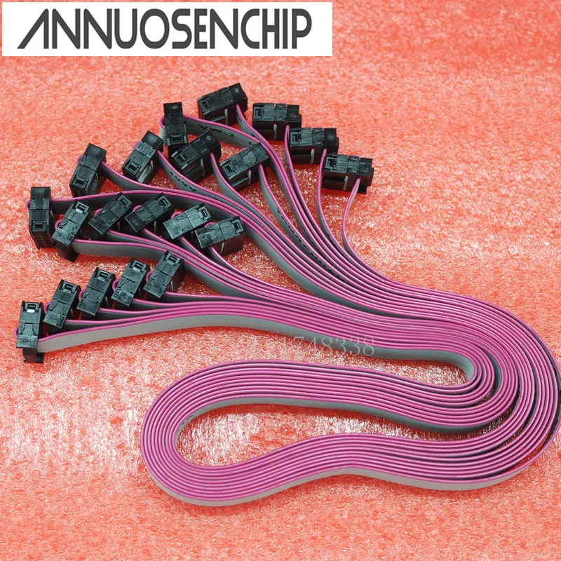 Φ USBISP JTAG AVR 10PIN 2 54 мм Шаг серая длина кабеля около 40 см | Электронные компоненты и