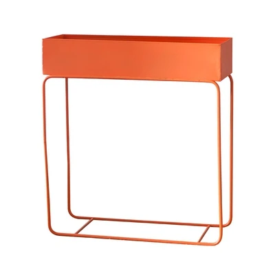 Single Layer Orange Цветок из кованого железа рамка горшок многослойная скандинавский цветок Подставка под крышки стойки Балконная полка Современная Гостиная растительная полка книжная полка - Цвет: Single Layer Orange
