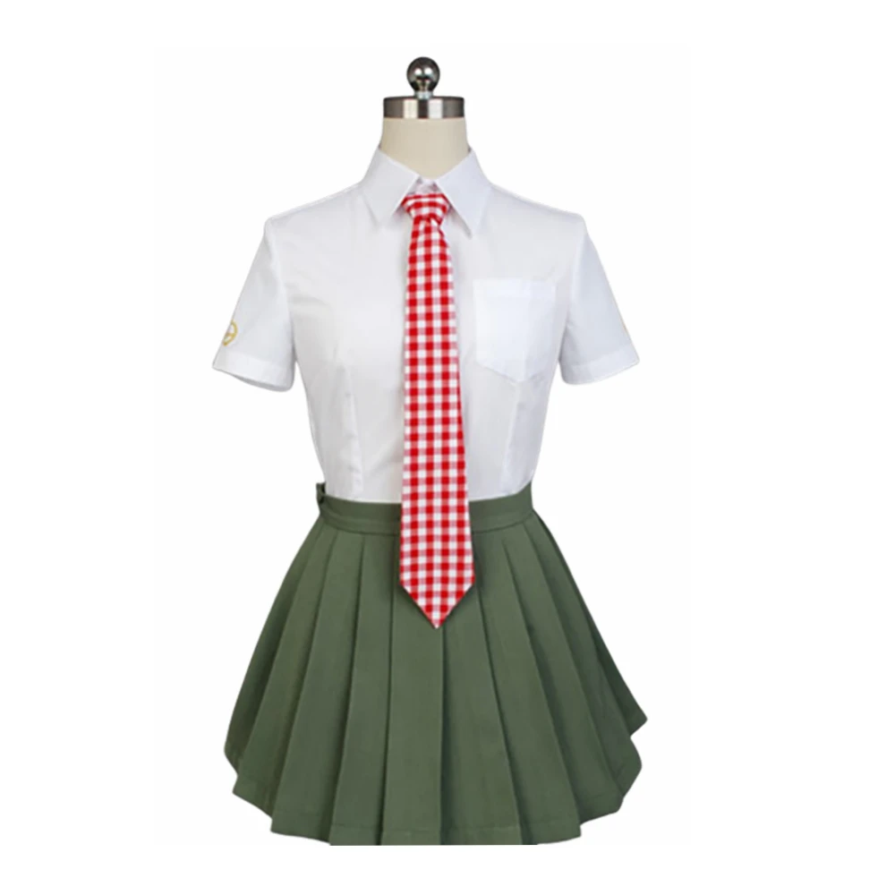 Япония Аниме Супер Dangan Ronpa 2 Danganronpa Mahiru Koizumi косплей костюм школа полный комплект униформы белая рубашка юбка для женщин