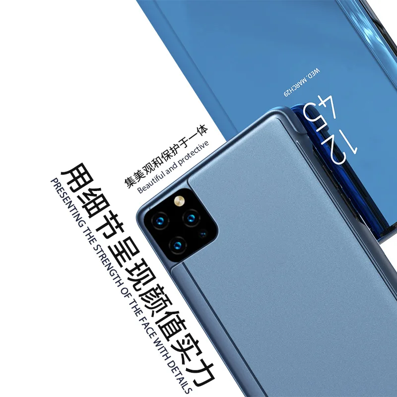 Роскошный чехол с зеркалом для iphone 6, 7, 8 X, XR, XS Max, прозрачный чехол с откидной крышкой и подставкой для iphone 11 Pro, max, 6 Plus, 7 Plus, 8 Plus, чехол