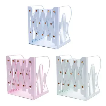 

Cactus Metal Retractable Bookends Support Stand Holder Shelf Bookrack Organizer M17F