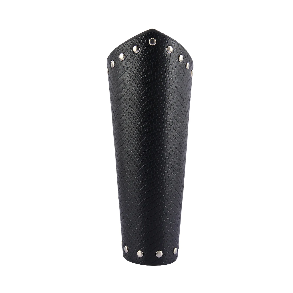 2 Piece Punk Rock Gothic Leather Wrist Bracer Guards Arm Protector Wristband 23.5 x 20cm