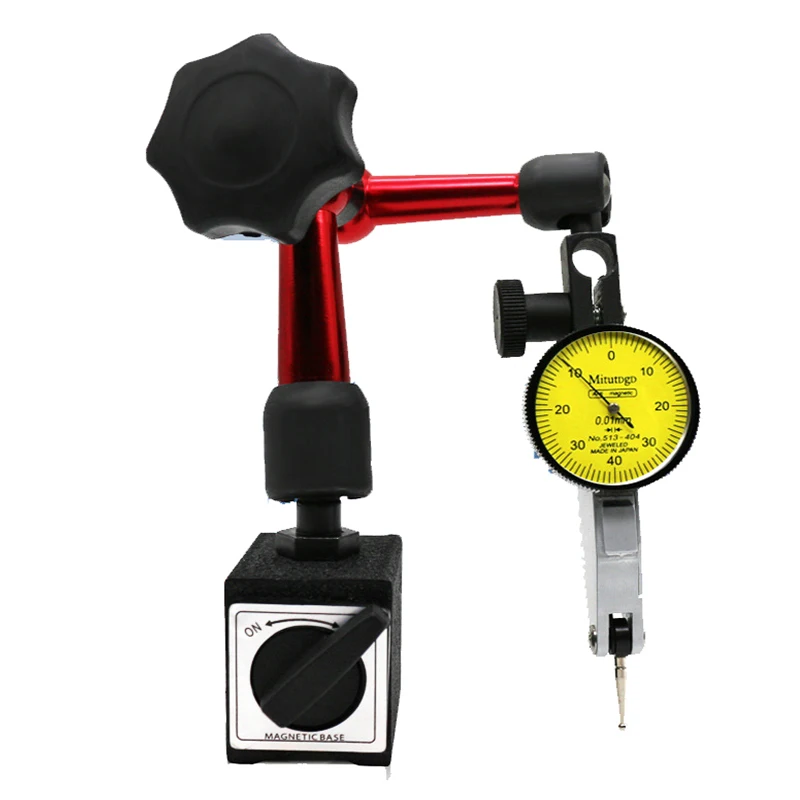 Dial Indicator Gauge Dial Indicator Dial Indicator Holder Mini Universal Flexible stand with Dial Test Indicator Magnetic Base Holder Stand Magnetic Correction Gauge Stand