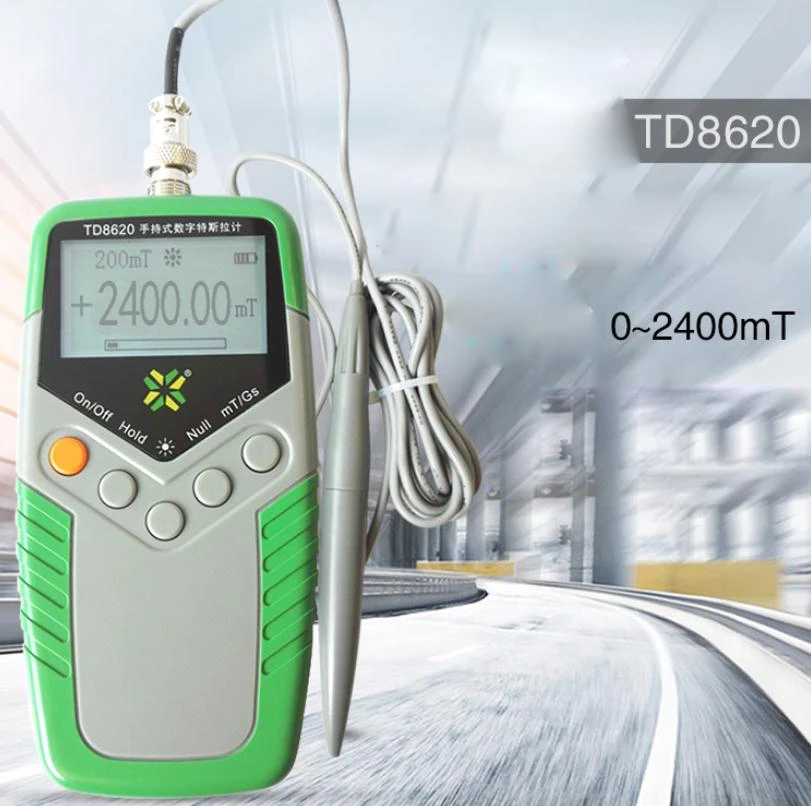 

2% Accuracy Permanent Magnet Gauss Meter TD8620 Digital Tesla Meter Portable Magnetic Flux Meter Surface Magnetic Field Tester
