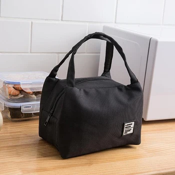 

Student Lunch Bags Portable Lunch Box Large Large Capacity Picnic Bags Insulation Box Solid Color Food Case Food Handbags