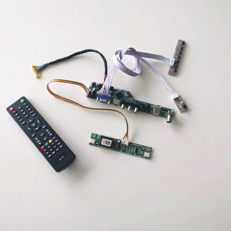 Для LM190WX1-TLL5/TLL7 VGA HDMI AV USB RF T. V56 плата контроллера 2CCFL 30Pin LVDS ЖК-дисплей панель дистанционного управления+ инвертор+ клавиатура комплект