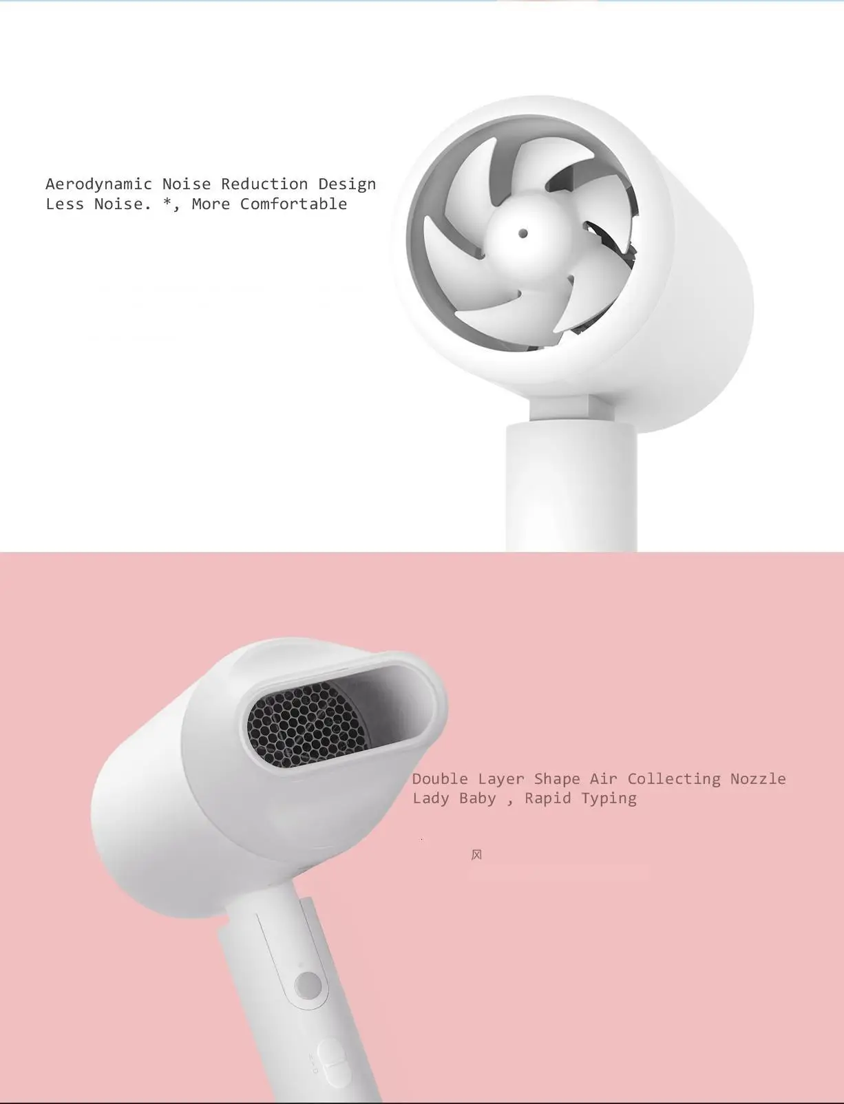 Xiaomi Mijia фен для волос с отрицательными ионами, анион, уход за волосами, складная ручка, 18000 об/мин, защита от перегрева, предохранитель, фен для волос Xiomi Mijia