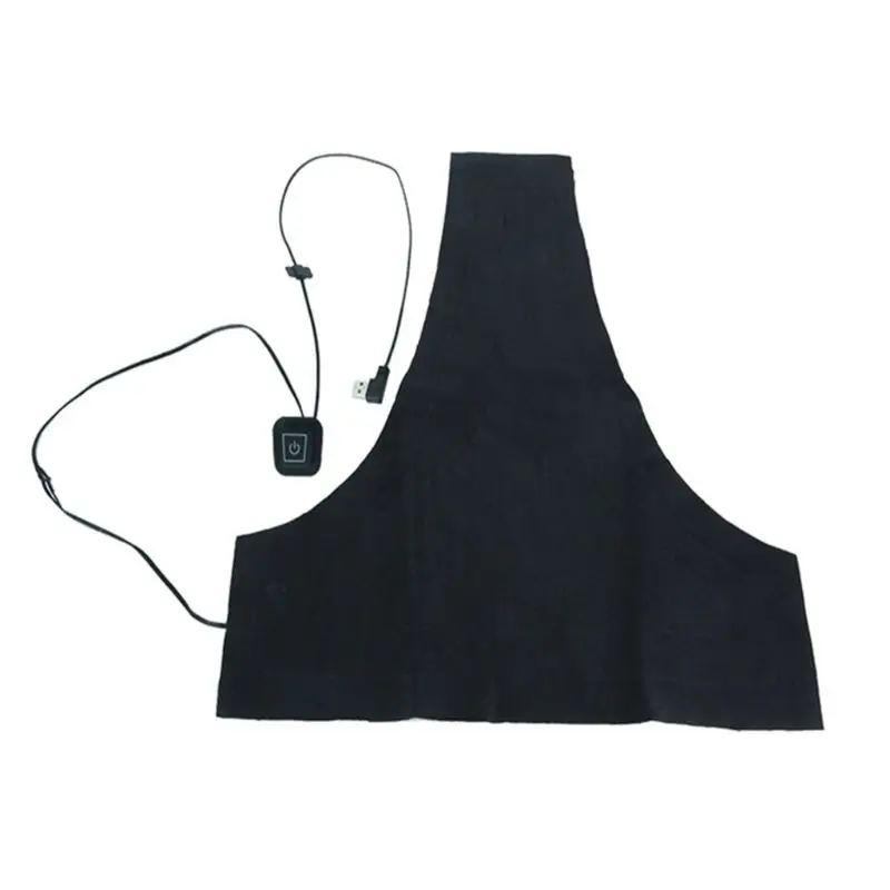 Washable Electric Heating Vest Pad Winter Warm Heated Alloy Fiber USB Back Pad