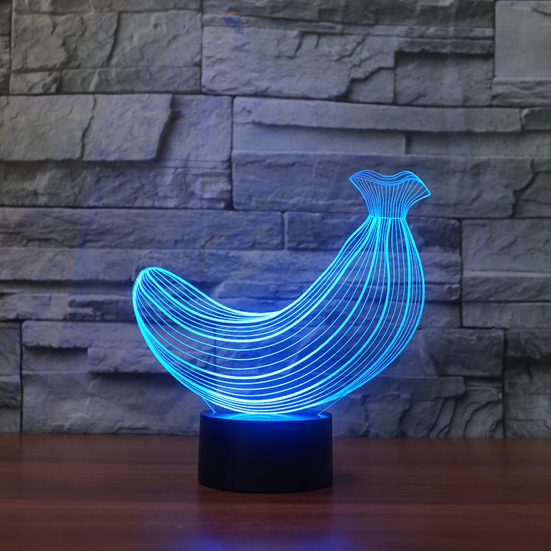 

Banana 7 Color changing Night Light Collectible Charizard 3D LED Table Desk Lamp Cartoon Figure Children's Bedside Lampen