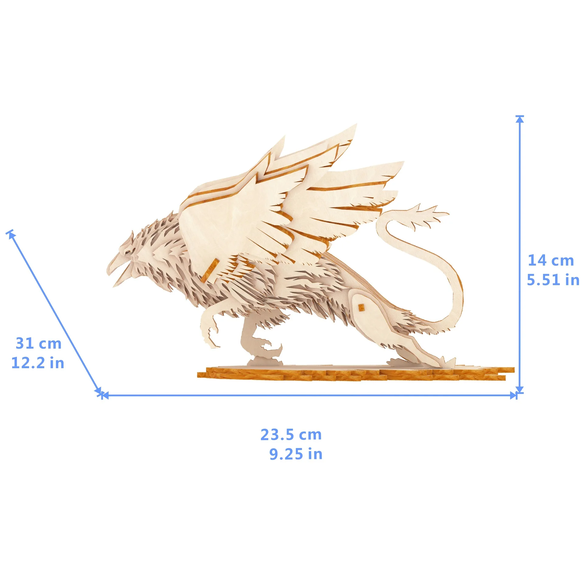 Griffin DIY 3D деревянные головоломки деревянные ремесла Набор для резки деревянные игрушки для рождественского подарка 3071