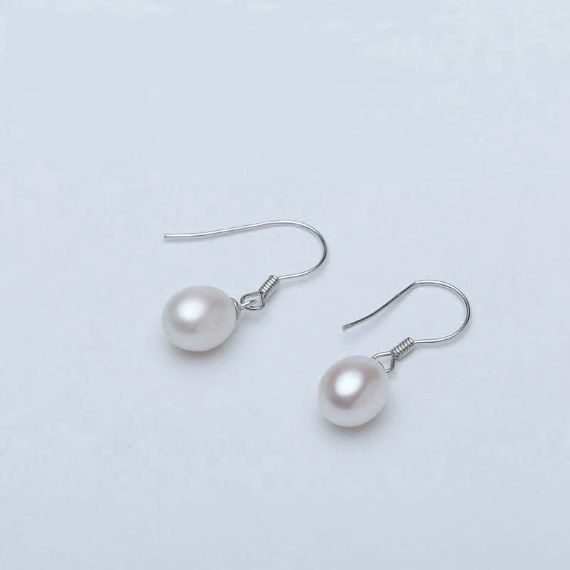 White Pearl Jewelry Set AAAA Natural Freshwater Pearl Necklace Bracelet 925 Sterling Silver Earrings For Women Fashion Gift
