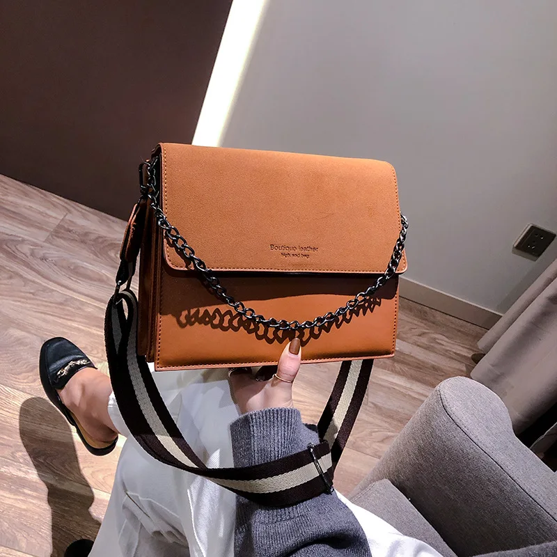 

Online Celebrity Black Bag Women's 2020 New Style Textured Dull Polish Gogo Broadband Shoulder Bag with Chain INS Versatile Fash
