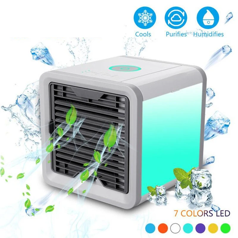 Color : Blue Convenient USB Mini Portable Arctic Air Cooler Personal Space Cooling Electric Fan Low Power Save Energy Durable