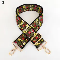 Adjustable 5cm Wide Bag Strap Jacquard Embroidered Thickened Ethnic Style Shoulder Strap Summer Shoulder Strap For Luxury Bag