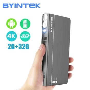 

P12 BYINTEK 2020 Newest Smart 3D Projector, Full HD 4K 5G WIFI Android Pico Portable Micro Mini LED DLP Projector for Iphone 11