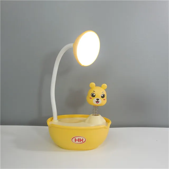 Dinosaur LED Night Light Bedroom Bedside Sleep Lights Student Desk Table Lamp Usb Charging Dormitory Kindergarten Children Gift Bear A