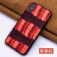 Воловья кожа цветной рисунок чехол для телефона для IPhone X XS Max XR для Apple 5 5S SE 6 6S 7 8 Plus защитный чехол для телефона - Цвет: Red
