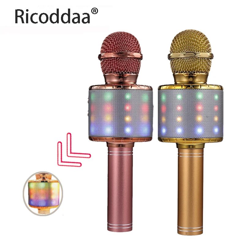 Portable Bluetooth Wireless Microphone Handheld Karaoke Mic Usb Mini