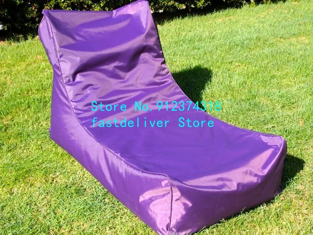 L shape with back support Lazy sofa good quality folding extra large puff chair sleeping bean bag