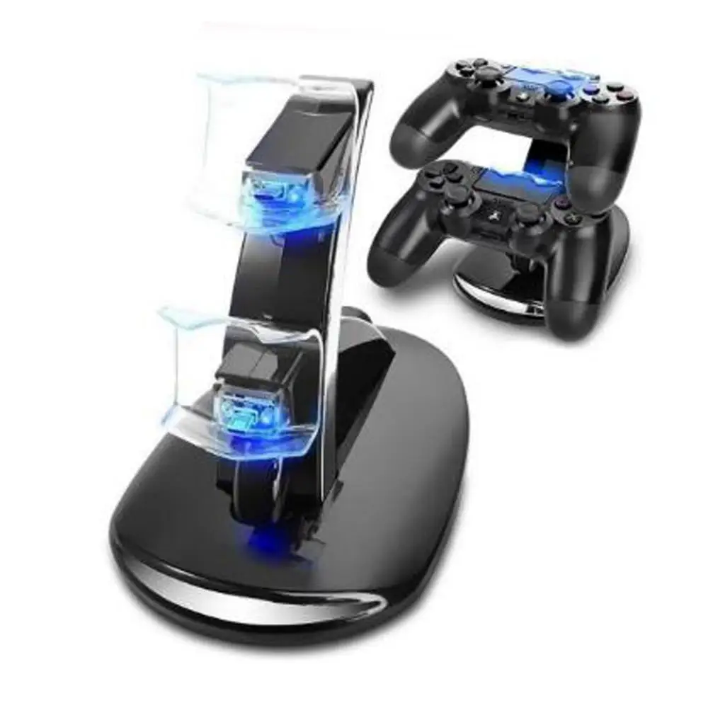 Зарядная станция для контроллера PS4 двойной разъем USB светодиодный сигнал
