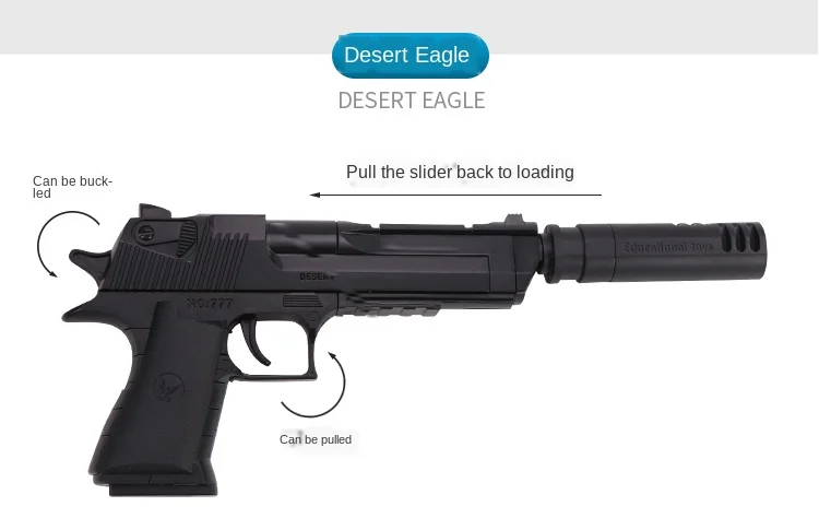 DIY Building Blocks Toy Gun Desert Eagle Assembly Toys Educational Toys Model Revolver Burlet Toy gun Airsoft Air Guns