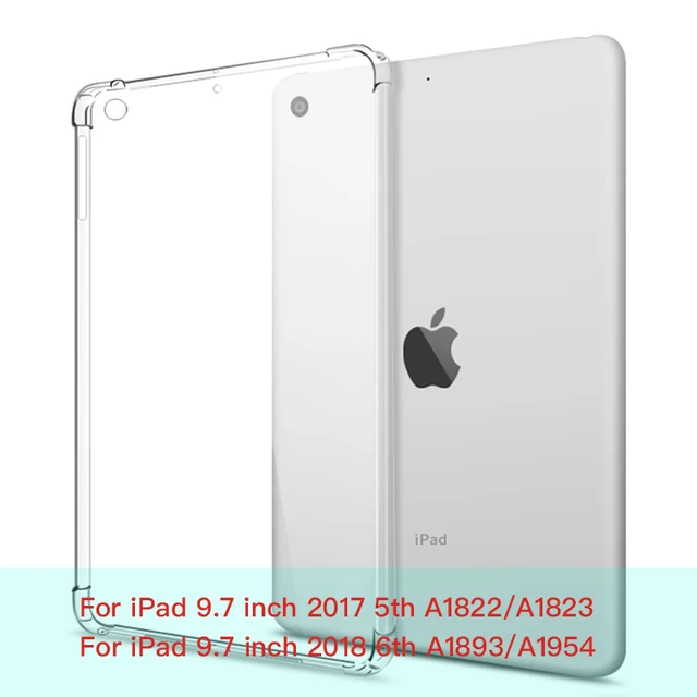 For New iPad 7 8 9 10.2 9.7 2021 5 6 Air 10.9 2 3 4 Case TPU Silicon Transparent Cover For iPad Pro 10.5 '' 11'' Mini 2 3 4 5 6 iPad 9.7 2017 2018