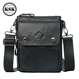 black 2603 Мужская сумка через плечо из натуральной кожи, сумка-мессенджер для мужчин,, модная Высококачественная роскошная сумка через плечо, KSK - Цвет: black 2603