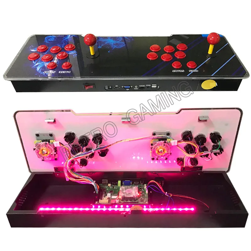 US $141.56 pandora 9 game jamma board 1660 in 1 LCD monitor table top arcade game console 2 player Desk Arcade Horizontal Games Machine
