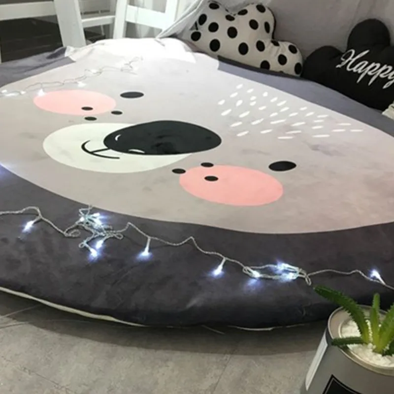 Детские игровые коврики, милые животные, коврик для скалолазания, детский игровой коврик, хлопковый для новорожденных, мягкий спальный коврик с изображением Льва, кошки, медведя