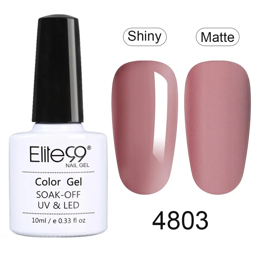 4803 Elite99 Янтарный матовый гель лак для ногтей набор Гибридный все для маникюра 10 мл авокадо цвета УФ Macchiato праймер для ногтей - Цвет: 4803