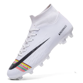 

Hot Sale Mens Soccer Cleats High Ankle Football Shoes Long Spikes Outdoor Soccer Traing Boots For Men Women Soccer Shoes