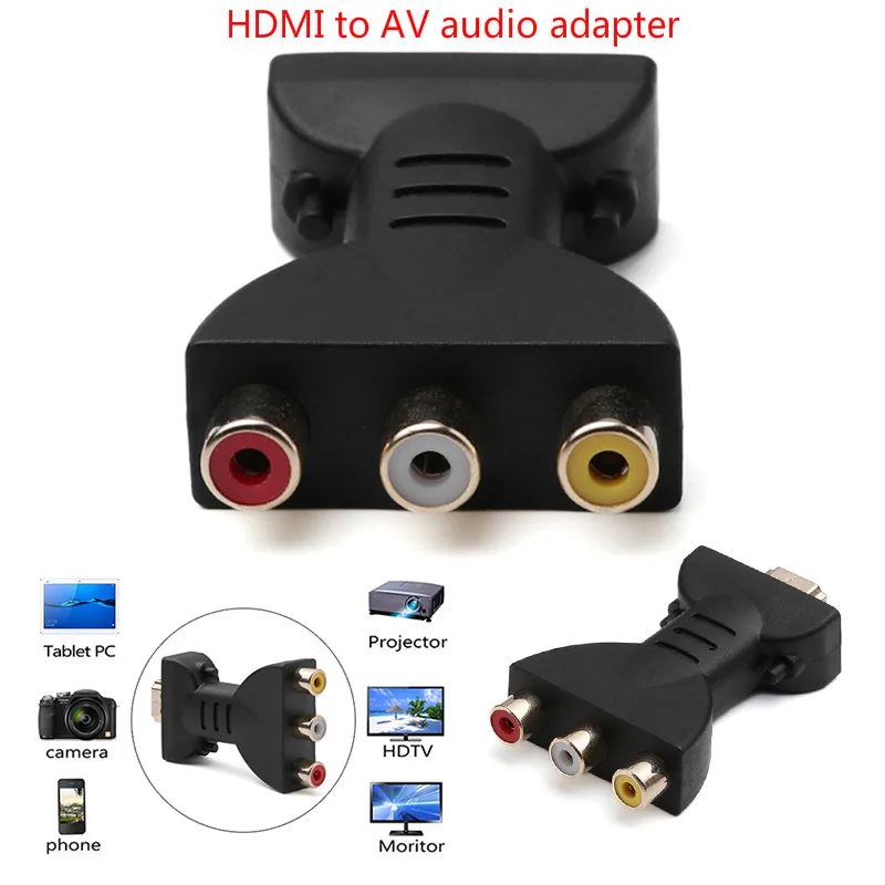 Цифровой AV-сигнал HDMI-3 RCA аудио-адаптер преобразователь компонентов видео