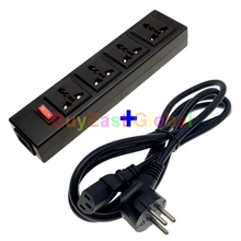 Израильского стандарта 4) штепсельная-Way мульти выход удлинитель Мощность полосы преобразование мира Plug W/светодиодный главный выключатель AC100~ 250V макс 16A