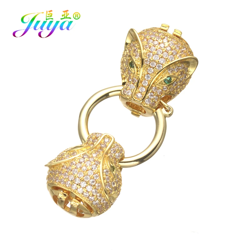 Gold Juya Ali Moda кубический цирконий декоративный Дракон крепеж разъемы для DIY натуральный камень барокко Жемчуг Ювелирные изделия с кистями изготовления - Цвет: Gold