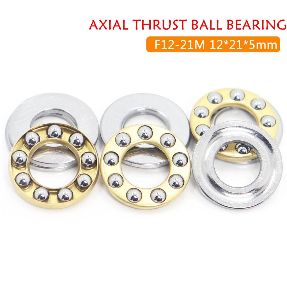 

F12-21M Bearing 12*21*5 mm ( 6 PCS ) Miniature F12 21 M Thrust Axial F12 21M Ball Bearings With Grooved Raceway