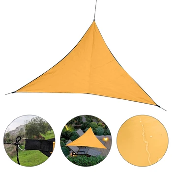 

4x4×4m Waterproof UV Triangle Awning Shade Sail Sun Outdoor Garden Patio Pool Camping Picnic Tent Outdoor Shade Sail