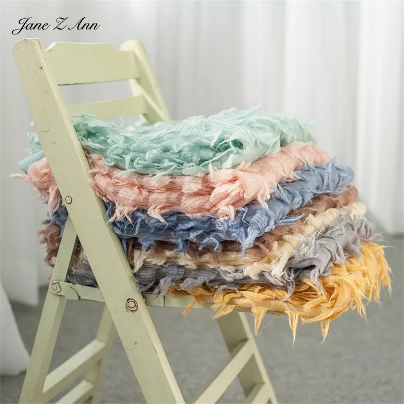 Jane Z Ann Newborn baby Photography wrap 70x200cm infant solid color soft blanket studio shooting accessories | Детская одежда и