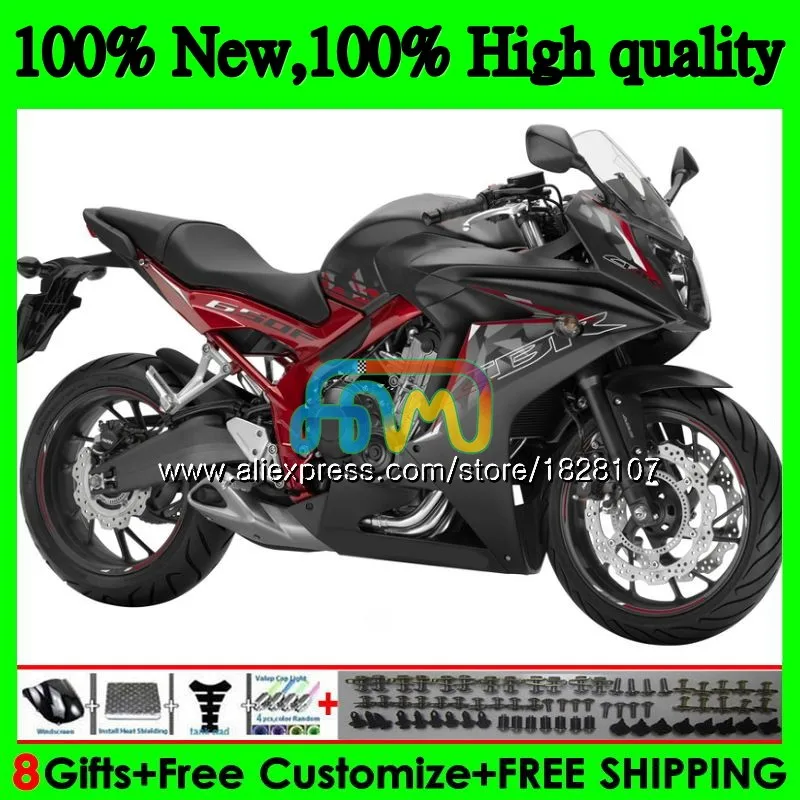 No. 1 CBR-650F для HONDA CBR 650 F CBR650F, возрастом 11, 12, 13, 14, 15, 83BS. 11, на плоской подошве; Цвет Черный; CBR650 F CBR 650F 2011 2012 2013 обтекатель - Цвет: No. 1