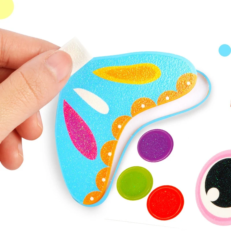 price reduction 12Pcs Children 3D Diy Handmade Paper Cups Sticker Material Kit Whole Set Kids Kindergarten School A