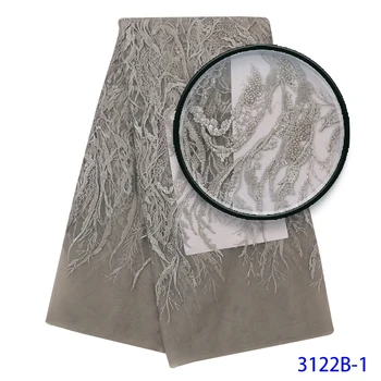 

Lace Fabric Sequins Embroidere Handmade Beads Lace Fabric for Wedding Sequins African lace Fabric For Nigerian Party Dress