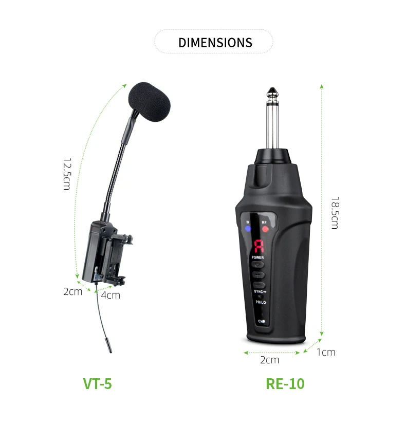 US $136.49 ACEMIC VT5 Outdoor Portable Wireless Violin Microphone FREE FAST DHL SHIPPING To Most Countries