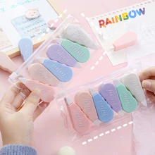

6pcs/set Cute Creative Correction Tape Korean Stationery Macaron Color Correction Tool Kids Students Gift Office School Supplies