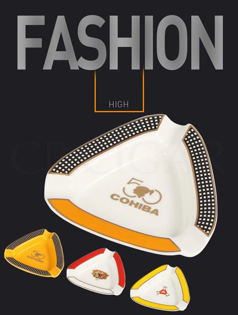 COHIBA большая пепельница уличная пепельница для сигарет портативный 3 Держатель для сигар подставка пепельница роскошный стол Cenicero gadгаты для сигар
