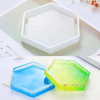 

Crystal Epoxy Resin Mold Coaster Cup Mat Casting Silicone Mould DIY Crafts Table Decoration Jewelry Making Tools