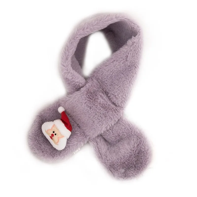 Детские шарфы для девочек, милый плюшевый меховой шарф, воротник, шаль, теплые шарфы, аксессуары для зимы - Цвет: A5