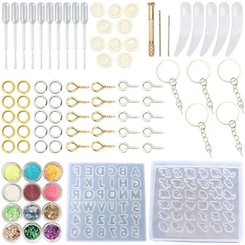 

1 Set Silicone Casting Mold Tools Mix Stick Dropper Clasp DIY Jewelry Molds Set