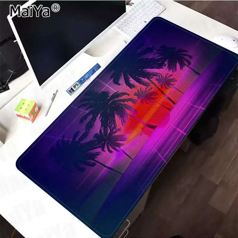 Maiya retrowave резиновый ПК компьютерный игровой коврик для мыши Скорость/Управление версия большой игровой коврик для мыши - Цвет: Lock Edge 30x80cm