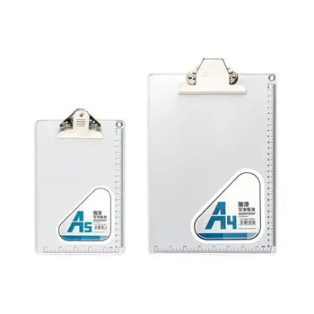 

A4/A5 Aluminum Alloy Writing Clip Board Antislip File Hardboard Ruler Paper Hold Clip Board Office School Stationery